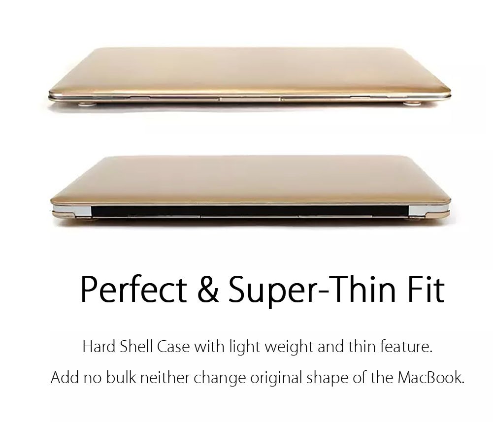 UESWILL Luxury Gold Matte Hard Shell Case Cover