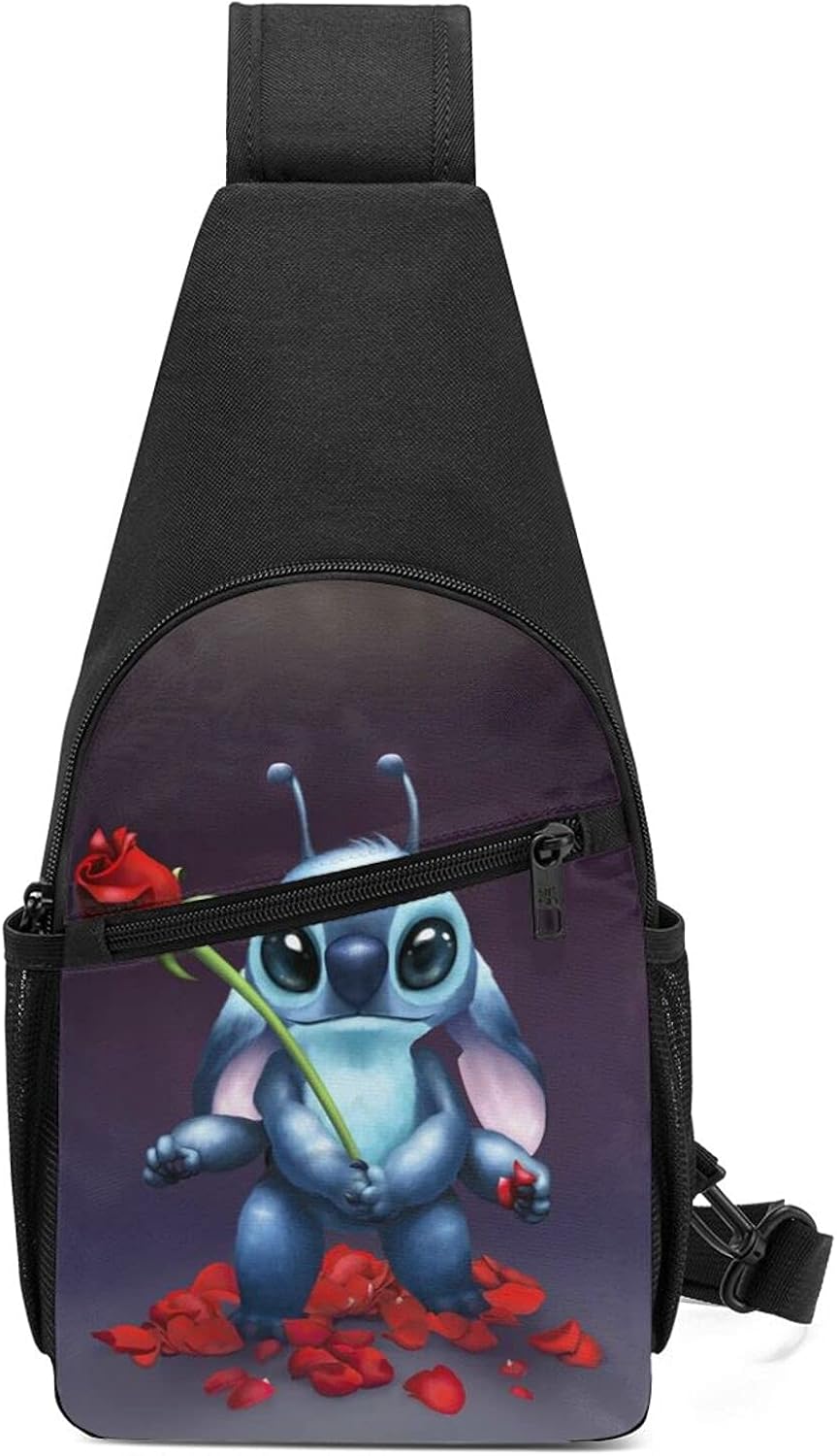 Lilo Stitch Sling Bag Chest Bag Crossbody for Men Women Lightweight