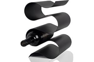 NETRCRHOM Wine Rack Countertop, Freestanding Creativity Modern Small Wine Holder, Tabletop Wine Stand for Kitchen Wine Bar In