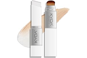 KYDA Color Changing Foundation Stick, 2-in-1 Dual Ended Eraser Foundation with Brush, Dewy Finish Base Makeup, Medium to Full
