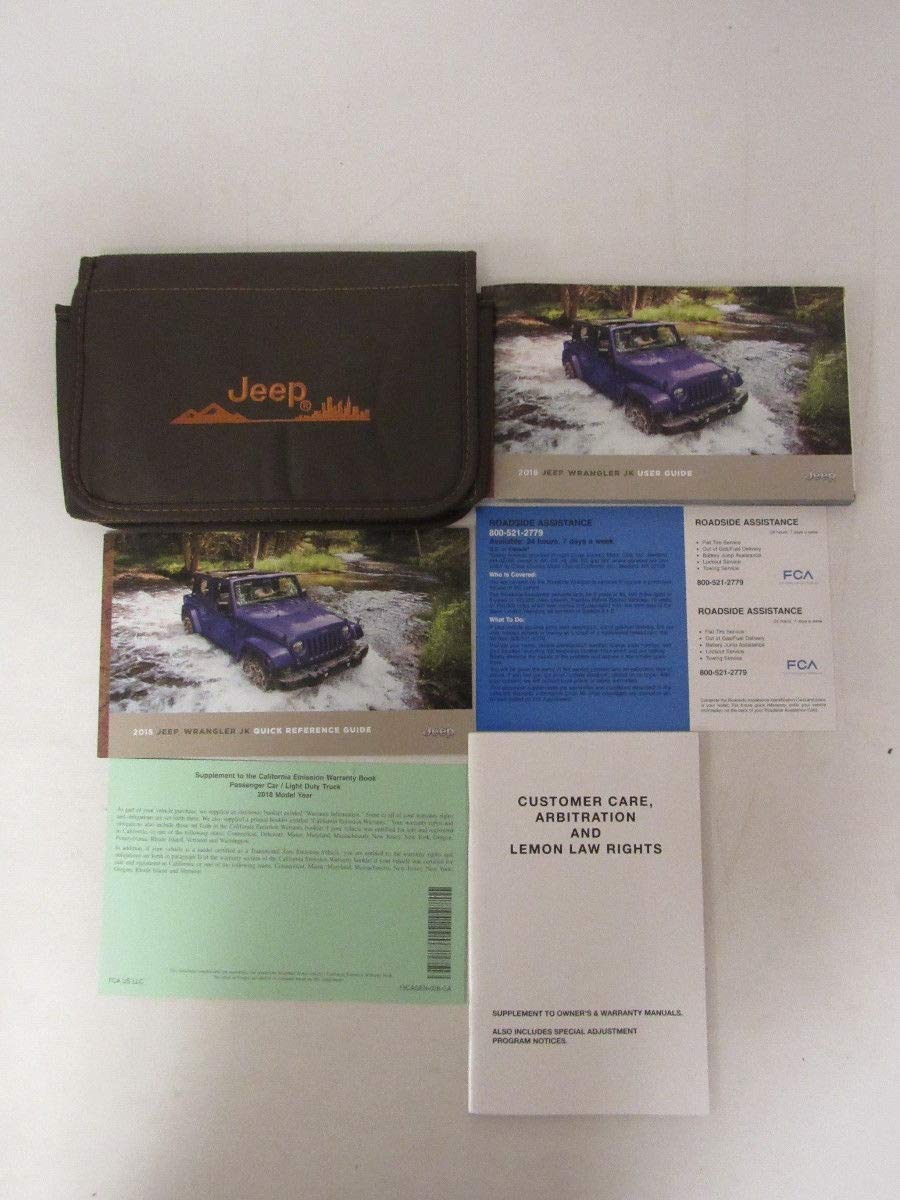 2018 Jeep Wrangler JK Owners Manual User Guide 18 Paperback – 2018
