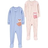 Carter's baby-girls 2-pack Cotton Footed Pajamas