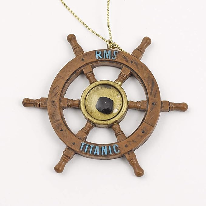 Titanic Coal Ship's Wheel Ornament Home & Kitchen