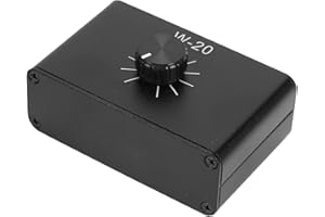 Bewinner 6.35mm Volume Control Attenuator, Passive Stepless Adjustment for Instruments and Microphones, with Smooth Rolling W