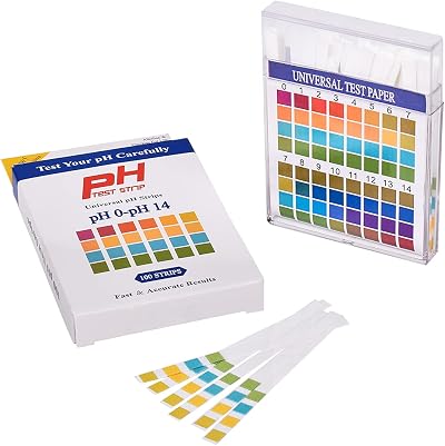 Faumsut 100Pcs pH Test Strips 0-14 for Water & Soil Testing Kit