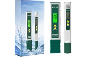 Yewhick Digital pH and TDS Meter Combo, High Accuracy 0.01 Water Quality Tester and 3-in-1 TDS and EC Meter, PPM and µS Meter for Water, Practical Water Testing Kit