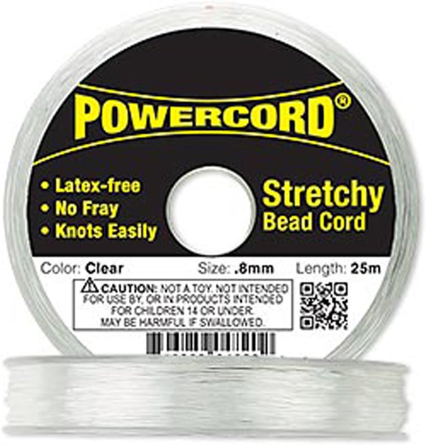 Powercord Elastic Clear 2mm Diameter21.5-pound Test. Sold Per 25-meter Spool.