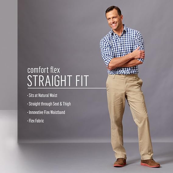 wrangler authentics men's comfort flex waist khaki pant