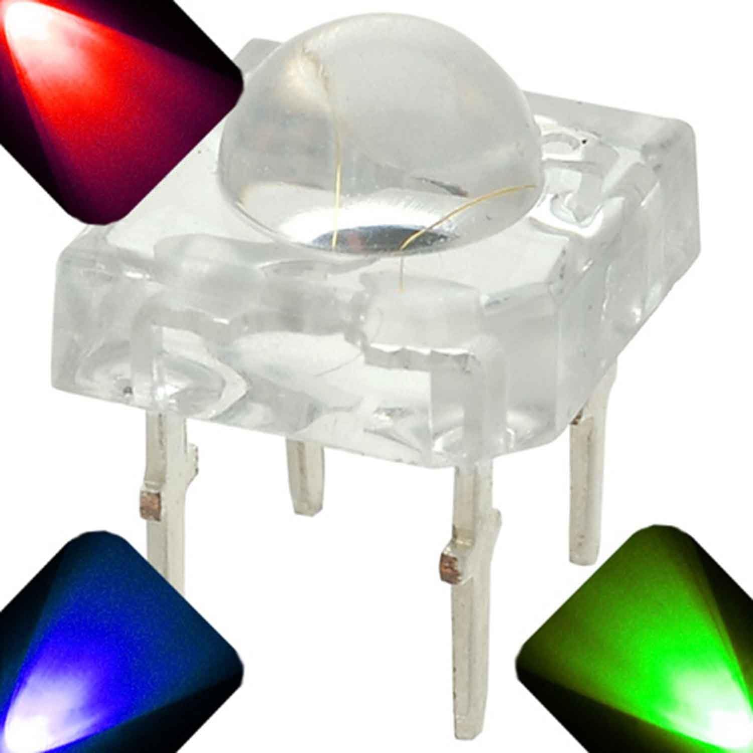 5mm Super Bright Piranha LED - RGB - Common Cathode (Pack of 100)