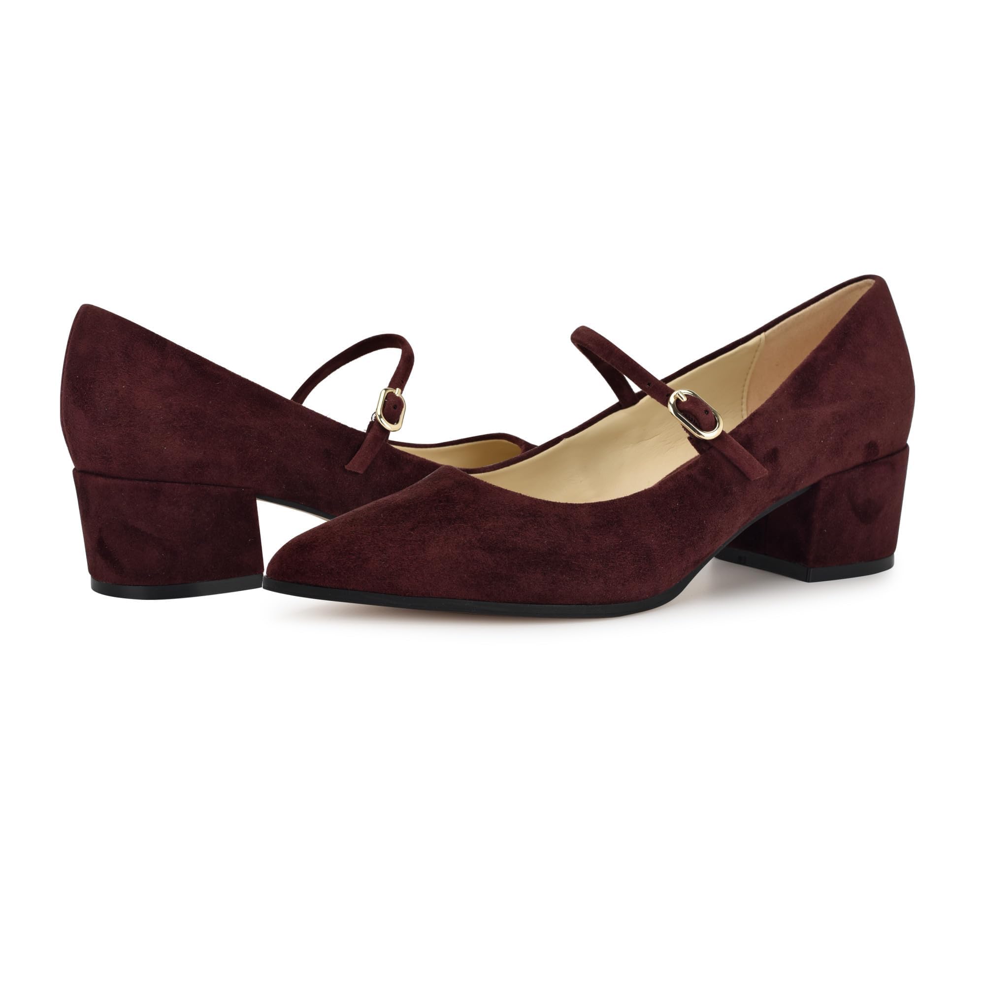 Nine West Women’s Prix Pump, Burgundy Suede 600, 8.5
