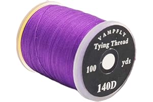Kokiya Fly Tying Thread Fly Fishing Material Accessories in Standard Bobbins High Strength Smooth 140 Denier Thread Braided T