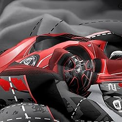 Red Race Car Fleece Throw Blanket for