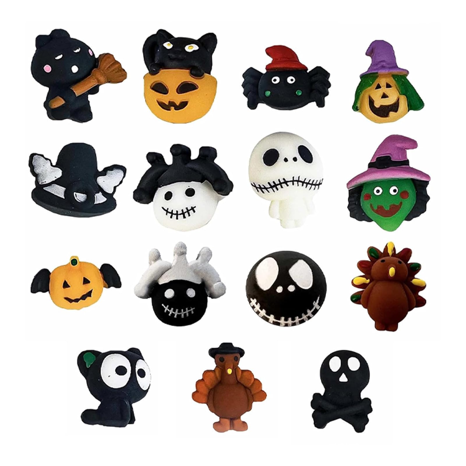 AYNKH 15Pcs Mochi Squishy Toys, Mini Mochies Squishies Fidgets, Halloween Party Favors & Treat Bags Gifts (15 Pcs Random Style)