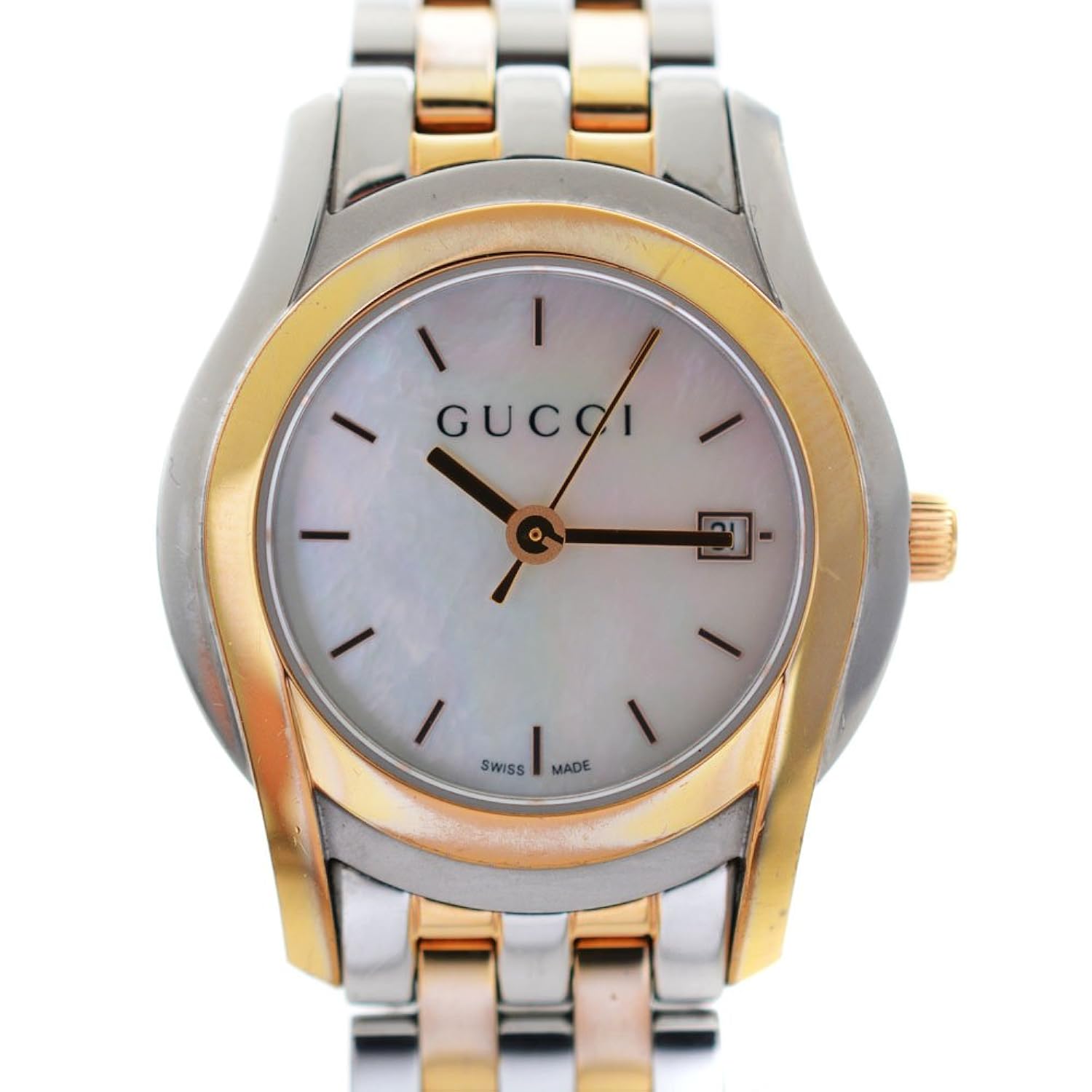 気質アップ Gucci グッチ Class Gクラス レディース 腕時計 Ss Gp コンビ ゴールド シルバー ホワイトシェル文字盤 クォーツ Ya 中古 並行輸入 B077r328lm Www Gcc Ccpf Com