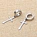 Non-Piercing Clip On Hoop Earrings Set of 3, Stainless Steel Mens Womens No Pierced Hinged Huggie Earrings for Boys Girls, 3 Pairs