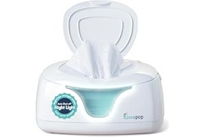 Hiccapop Baby Wipe Warmer and Baby Wet Wipes Dispenser | Baby Wipes Warmer for Babies | Diaper Wipe Warmer with Changing Light, White
