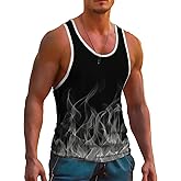 MIGFAXU Mens Tank Tops Hawaiian Sleeveless Shirts Graphic Beach Coconut Tree Gym Tank Top