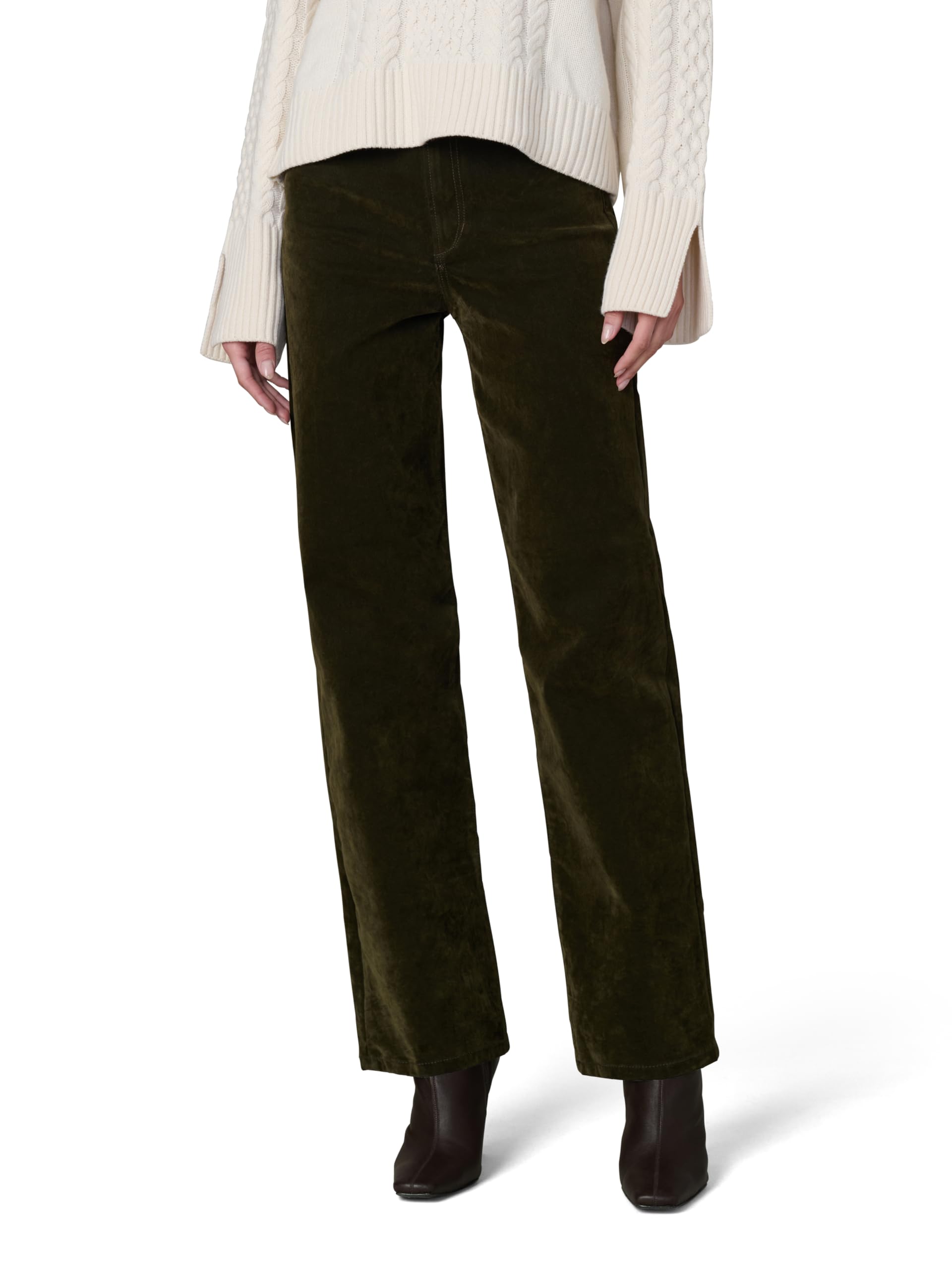 Joe’s Jeans Women’s The Margot High Rise Straight Leg Jean, Olive, 26