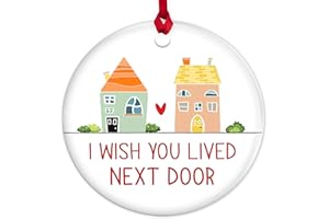 TEEZWONDER 2024 Friend Christmas Ornament, Gifts for Women Christmas Tree Decor, BFF Christmas Ornament Gifts for Friends, Sister, Him, Her, Boyfriend, Girlfriend, Friendship Ceramic Ornament