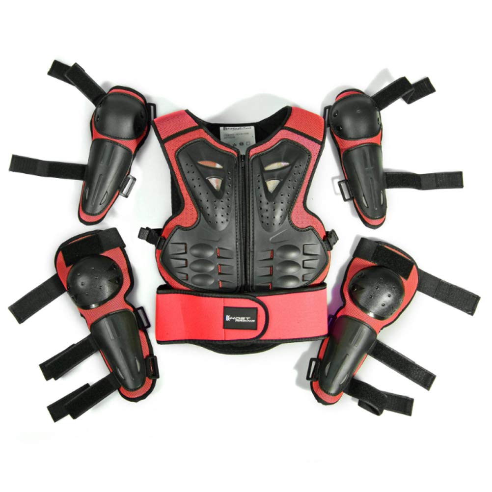 Photo 1 of Kids Motorcycle Riding Protective Gear Armor Suit for Motocross Cycling Skiing Skateboarding Roller Skating (Red)