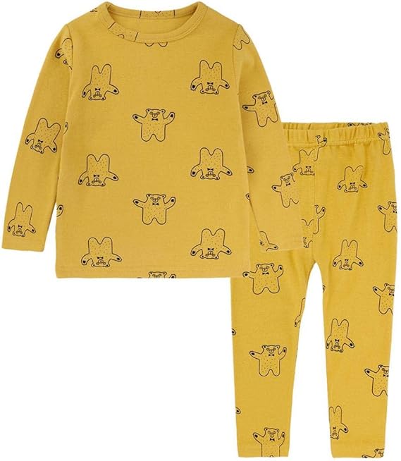 Amazon Pugrwei パジャマ 子供 上下セット 男の子 女の子 ルームウェア 長袖 綿 キッズ 可愛い スウェット ねまき 部屋着 寝間着 カジュアル 寝巻き 快適 パジャマ 2点セット 春 秋 冬 ボーイズ ガールズ 女児 男児 ベビー 子供服 男女兼用