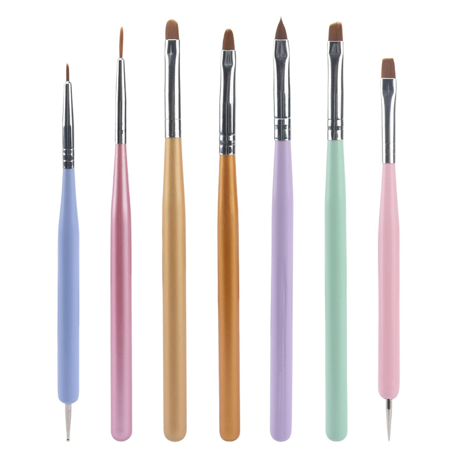7pcsNail Art Tools,Nail Art Brushes For Gel Nails,Nail Art BrushWith 7 Different TypesGel Polish Nail Art Brush Home Salon Nail Art Pen Painting Drawing