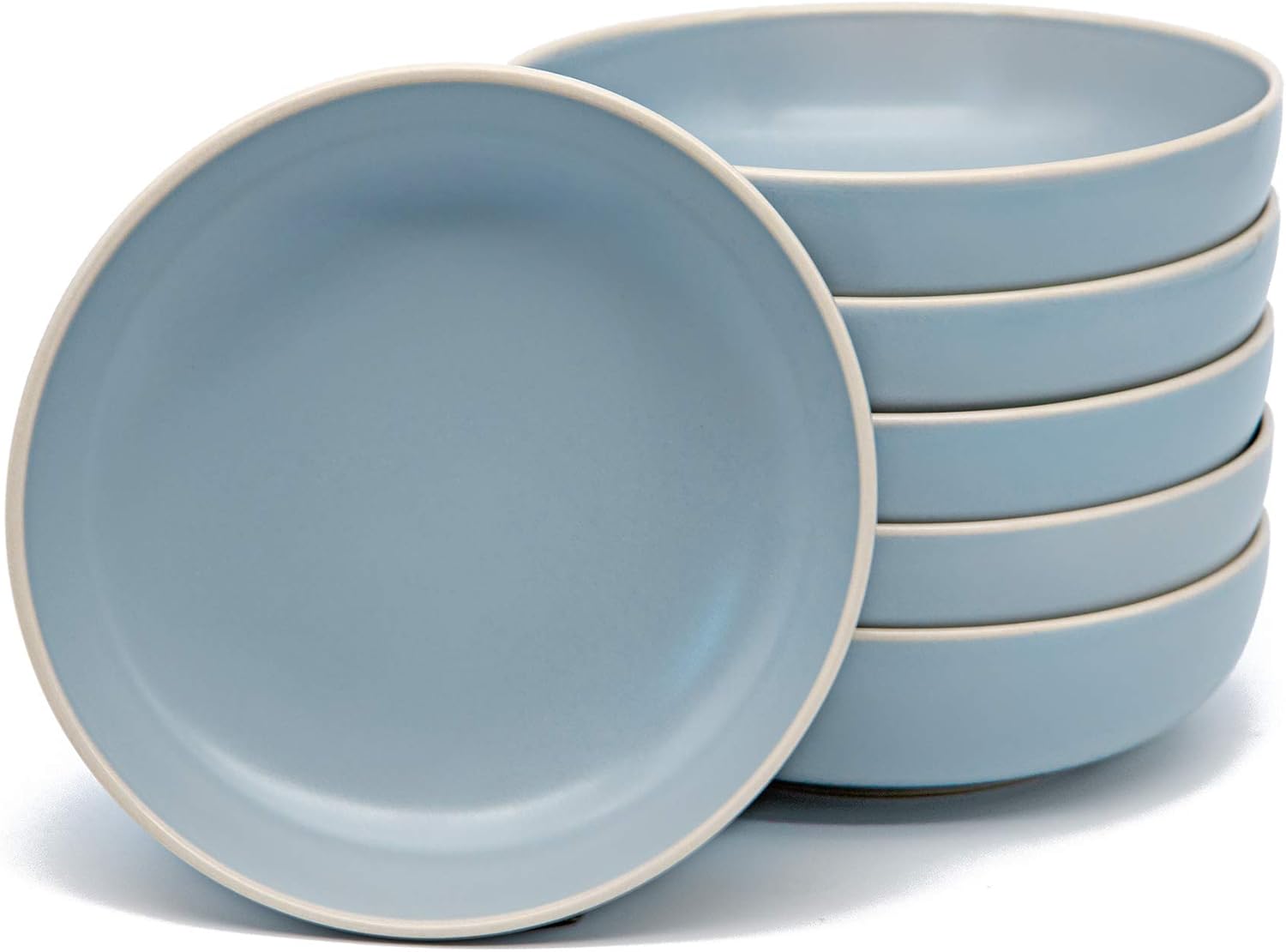 Dinner Bowls, Ceramic Make, by Kook, Blue, 24oz, Set of 6