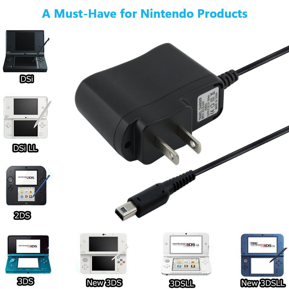 AC Adapter for Nintendo 3DS XL, 3DS and 2DS, Upgrade Version Portable