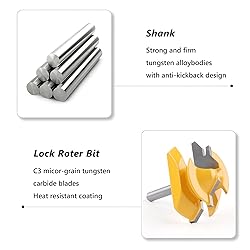 Newdeli 1/4-inch Shank 45 Degree Lock Miter Router
