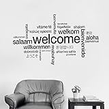 Amazon Com Welcome Wall Decal Family Vinyl Sticker Decals Words Welcome In International Languages Home Decor Living Room Office School Interior Nv160 Arts Crafts Sewing