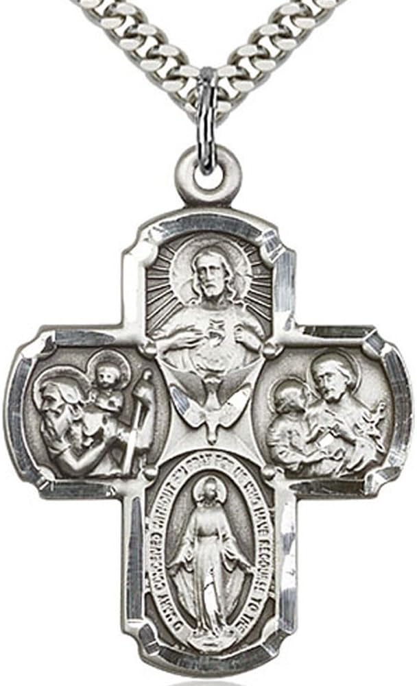 Heartland Men's Squared Edge 4 Way Cross Pendant USA Made