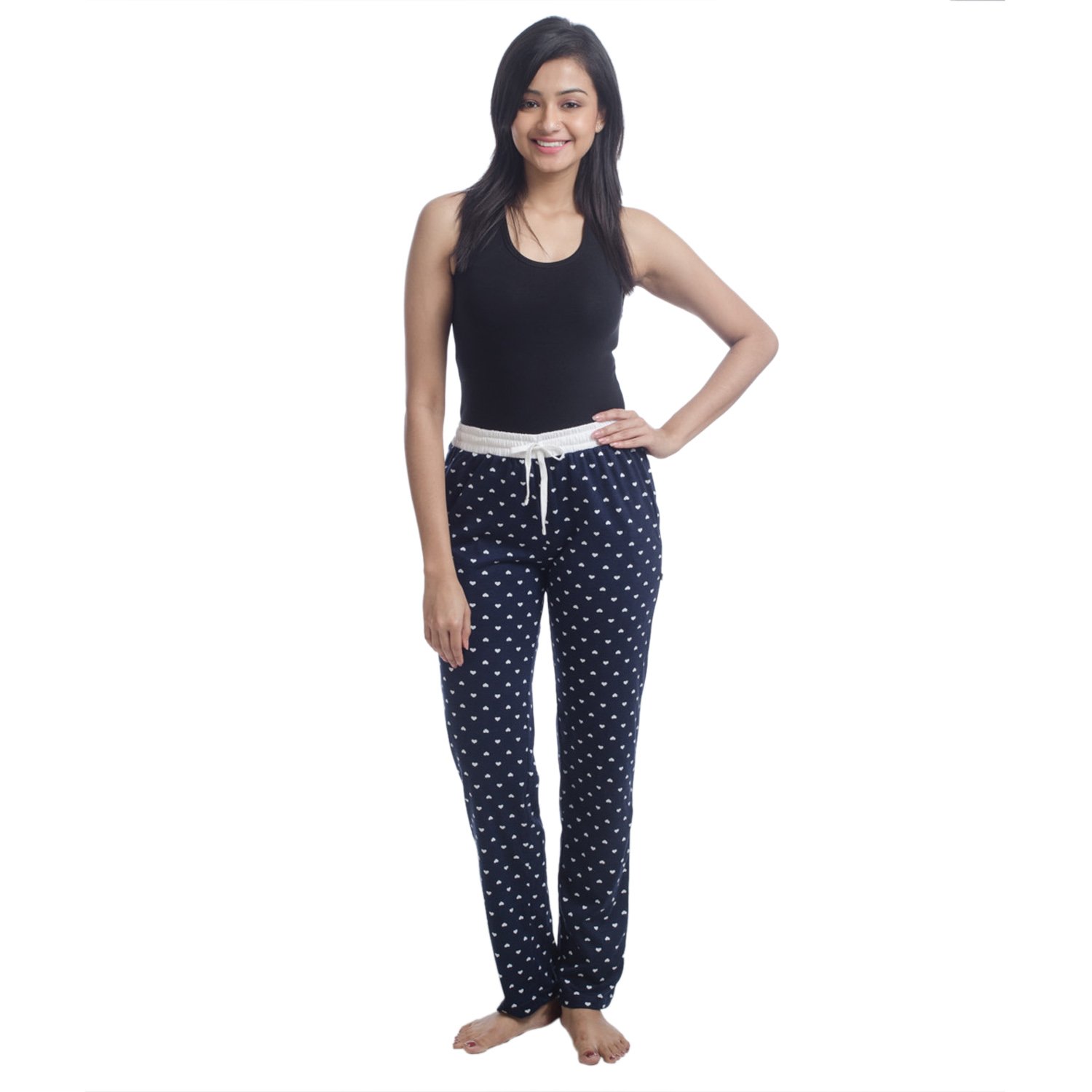 heart print cotton lounge pyjamas