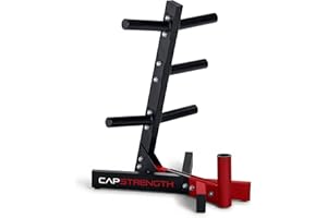 Cap Barbell Olympic Plate Tree Storage Rack, Multiple Colors