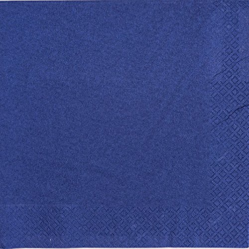 Thali Outlet - 125 x Navy Blue 2 Ply 33cm 4 Fold Paper Napkins Tissue Serviettes for Birthdays Weddings Parties All Occasions