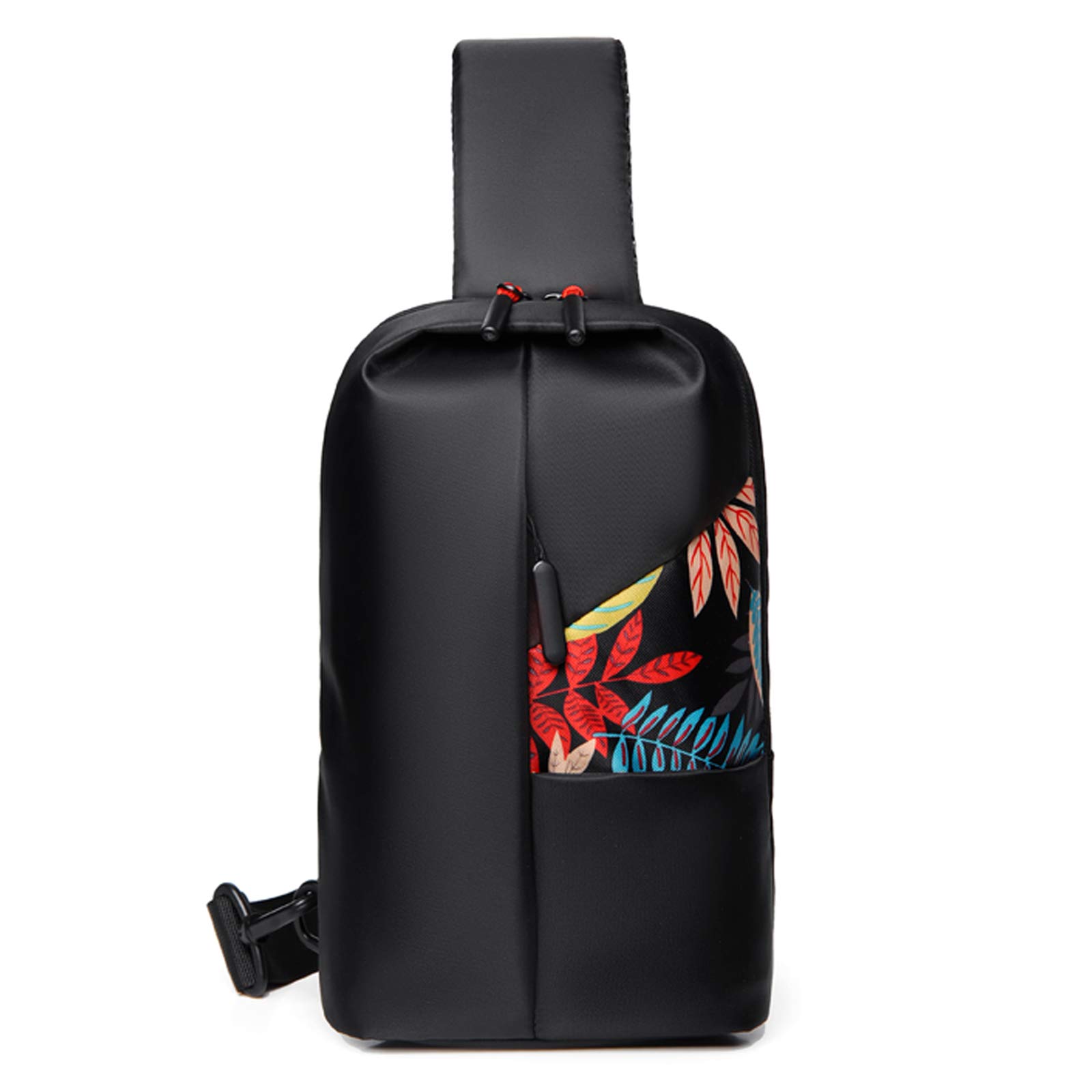 FANDARE Large Sling Bags Mens Shoulder Unbalance Backpacks Women Chest Pack Multipurpose Crossbody Bags for Women Men Outdoor Sport Travel Gym Running Hiking Daypack Black