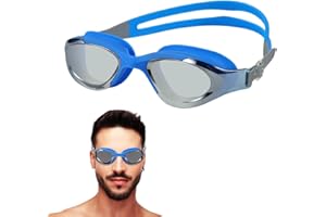 RUIGAO Swim Goggles, Adult Swimming Goggles Mirrored, Comfort For Men Women