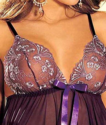 IWISHME Women Plus Size Sequin Sexy Babydoll Lingeries