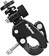 MyArmor Universial Quick Release Pipe Clamp Mounts with 1/4 Threaded Head for Cameras, Music Stands, Microphone Stands, Motorcycles, Bikes, Any Pipe or Bar whose Diameter between 17-35MM