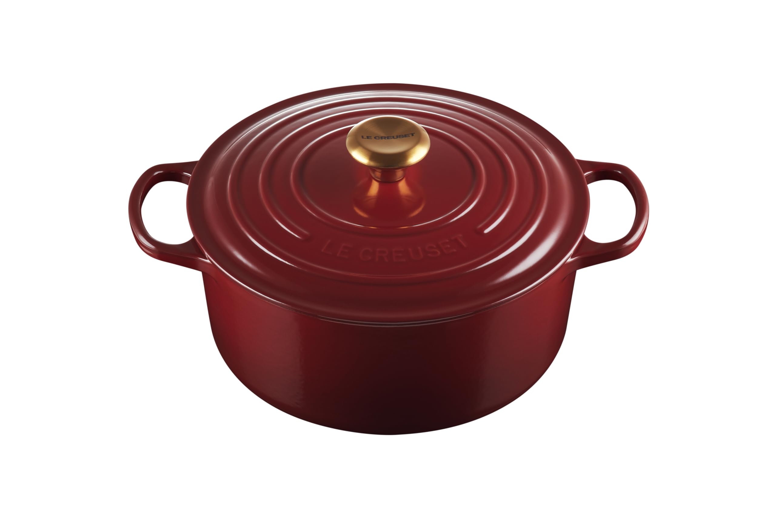 Le Creuset Enameled Cast Iron Round Dutch Oven, 5.5 qt., Garnet