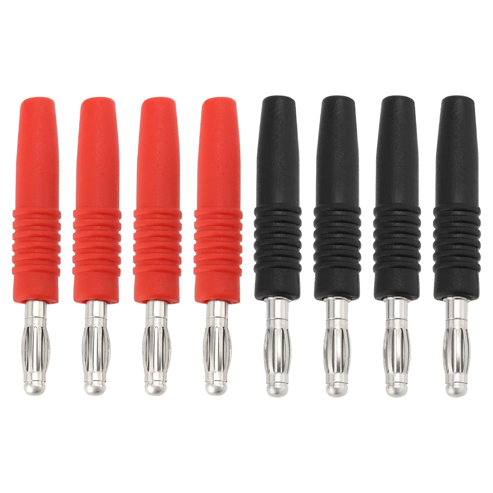 ECSiNG 4 Pairs 3mm Banana Plug Nickel Plated Banana Plug Audio Speaker Connector Adapter Compatible with Hammant Controllers Compatible with Morgan Controllers