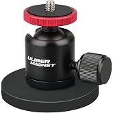 ULIBERMAGNET 60lb Magnetic Camera Mounting Base with Mini Ball Head, Super Strong Rubber Coating Neodymium Magnet with 1/4&rsquo;&rsquo;-20 Male Thread Stud for Security Camera.
