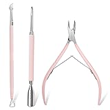 Makartt Cuticle Trimmer with Cuticle Pusher, 3 PCS