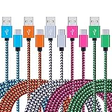 Type C Charger, CIQILY 5-Pack 6FT USB C to USB 2.0 Braided Charger Cord for Samsung Galaxy S8, S8 Plus, MacBook 12", ChromeBook Pixel, LG G5 V20, Nexus 6P 5X, Google Pixel XL, Lumia 950/ 950XL
