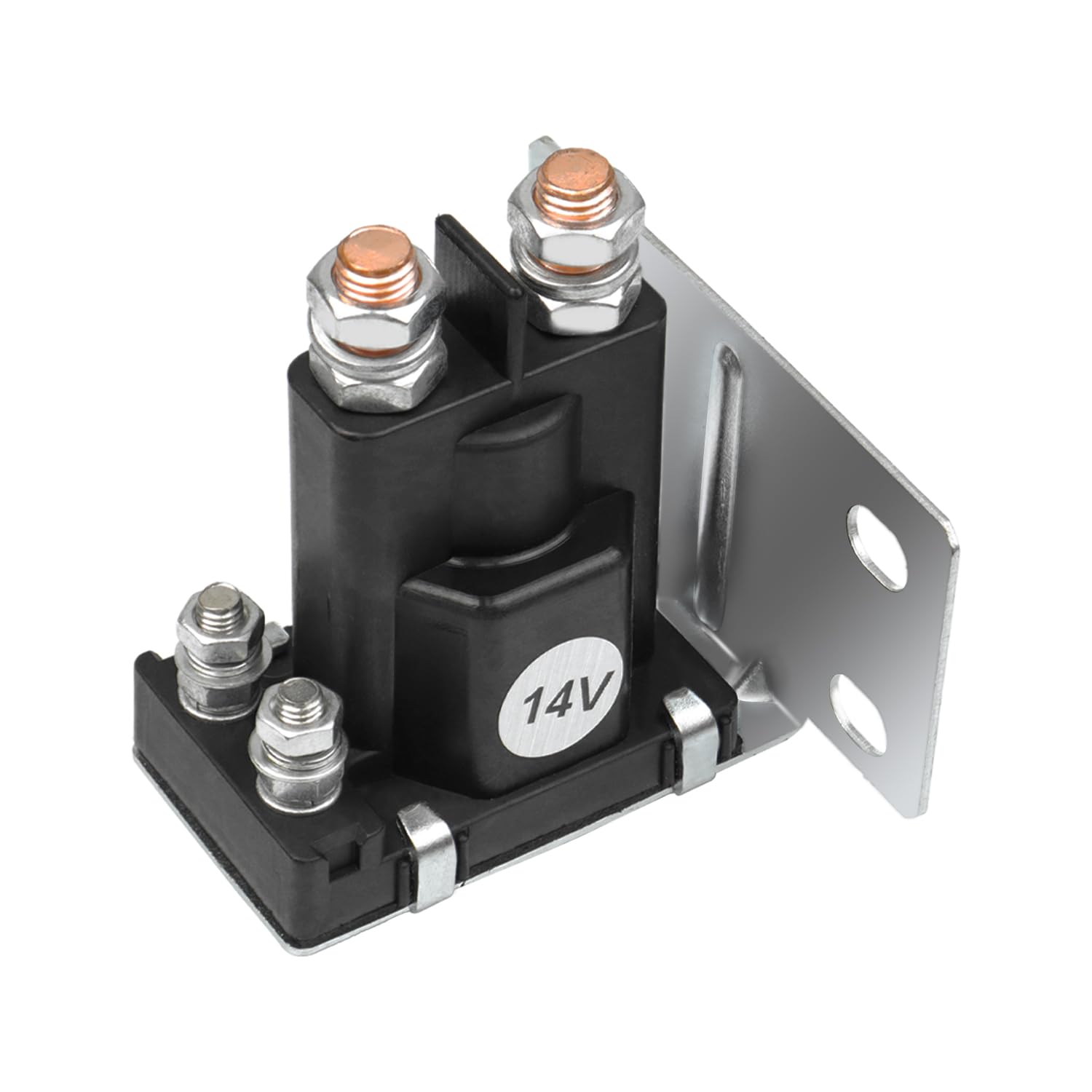 Photo 1 of 14V Golf Cart Solenoid Compatible with EZGO TXT Gas Golf Cart 1994-Up 4 Terminal Solenoid Replace 27153G01, 612813