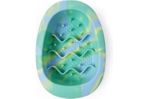 CHEWFFON Interactive Dog&Cat Lick Mat Bowls, BPA-Free Silicone Dog Slow Feeder with Suction Cups, Non Slip Food Bowl for Dogs and Cats, Reduces Boredom and Anxiety, Dishwasher Safe, Green Small