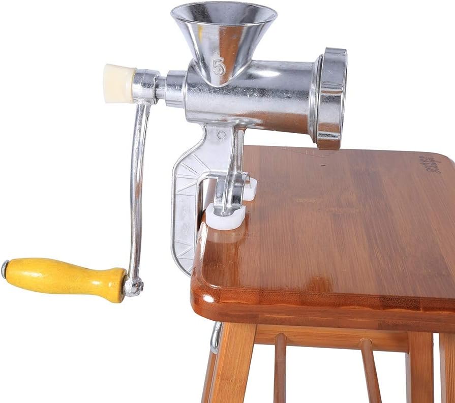 Beef Grinder- Samfox Beef Grinder Meat Mincer - Aluminium Alloy Hand Operate Home Meat Grinder Sausage Beef Mincer Table Kitchen Tool - Image 4