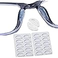Eyeglass Nose Pads, Anti Slip Nose Pads for Glasses with Super Sticky Backing, Soft Silicone Adhesive Glasses Nose Pad (10 Clear Pairs)