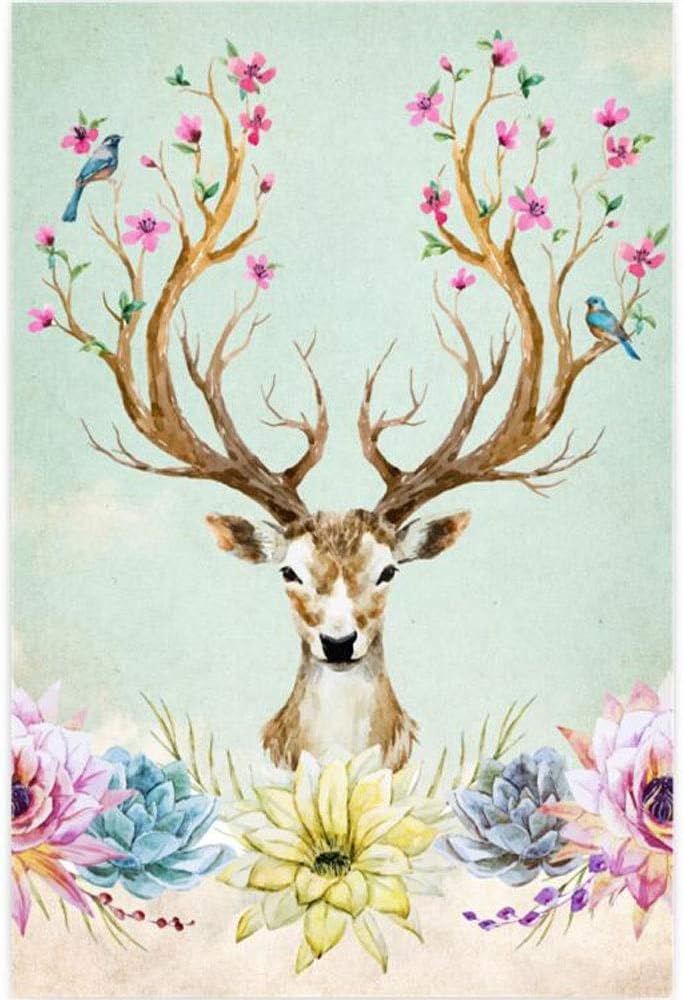 JLHBM Wooden Jigsaw Puzzle- Fantasy Series- Flowers and Birds Colourful Deer - 520/1000/1500/3000 Pieces for Adult (Size : 1000pcs )