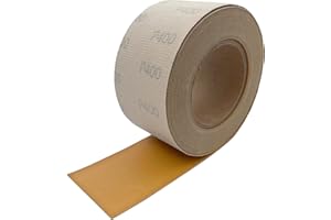 400 Grit Hook and Loop Sandpaper Roll, 2-3/4" X 20 Yard Aluminium Oxide Hook-and-Loop Backed Sand Paper Emery Cloth for Wood 