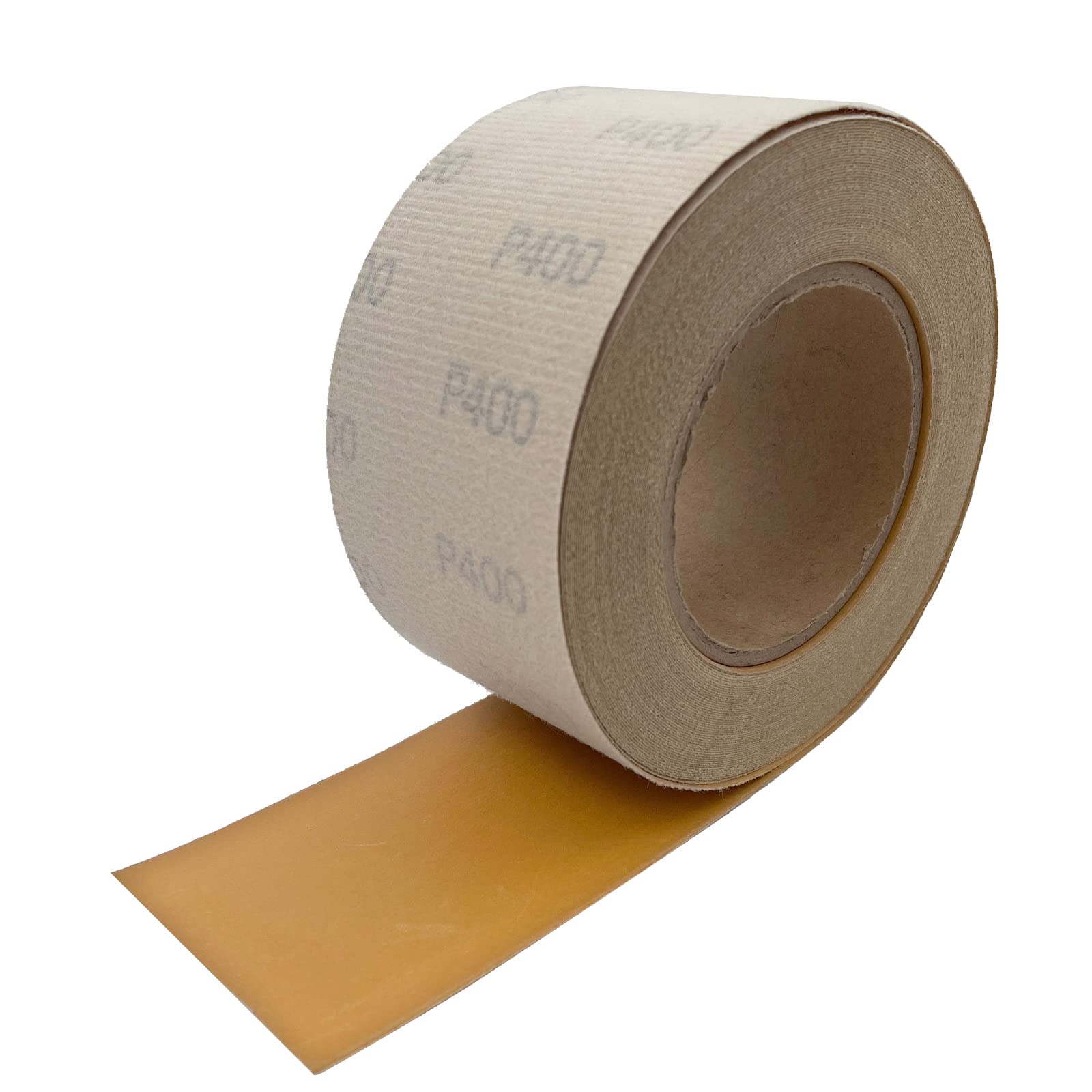 Hook and Loop Sandpaper Roll, 2-3/4" X 20 Yard Aluminium Oxide Hook-and-Loop Backed Sand Paper Emery Cloth for Wood Furniture Finishing Metal Sanding Polishing and Woodworking (400 Grit)